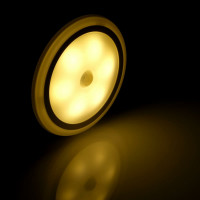 Светодиодный светильник с датчиком движения LUAZON, 6LED, 2,5 Вт, от батареек 3*AAA, 3000К, теплый белый 5198859