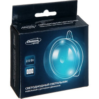 Светодиодный светильник с датчиком движения LUAZON, 6LED, 2,5 Вт, от батареек 3*AAA, 3000К, теплый белый 5198859