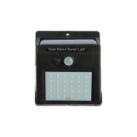 Уличный светильник с датчиком движения LUAZON, солнечная батарея, 8 Вт, 30+5+5 LED, черный 4604473