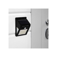 Уличный светильник с датчиком движения LUAZON, солнечная батарея, 8 Вт, 30+5+5 LED, черный 4604473