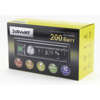 Медиа-ресивер SWAT 1 din 4x50 Вт, BT, MP3, USB, SD, 2RCA, зеленые кнопки MEX-1046UBG