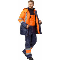 Костюм Эксперт Спецодежда Трасса Сигнал оранжевый/синий, р. 60-62, рост 182-188 6446000043809