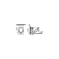 Безободковый подвесной унитаз Vitra S40 рекомендуется тонкое сиденье 110-003-019 дюропласт с микролифтом 7759B003-0075