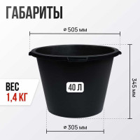 Строительная круглая емкость Variant 45 л 13145