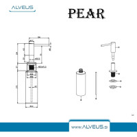 Дозатор для мыла ALVEUS PEAR SAT 0,5 L 1136560