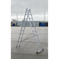 Двухсекционная алюминиевая лестница SevenBerg 2x9 ступеней 920209