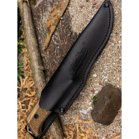 Туристический нож Kizlyar Supreme Baikal сталь D2, StoneWash, рукоять из Кавказского Ореха кожаные ножны 4610094291206