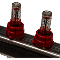 Коллектор из нержавеющей стали с расходомерами, с клапаном вып. воздуха и сливом 11 вых. STOUT SMS-0927-000011