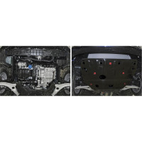 ЗК+КПП для Hyundai i40 2012-2015 2015-н.в., сталь 2 мм, крепеж в комплекте АвтоБроня 111.02342.1