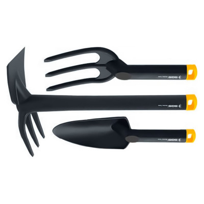 Набор садового инструмента из 3 предметов SGS вилка, совок, тяпка 3120SGS