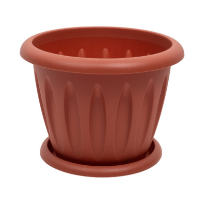 Горшок для растений Martika Фелиция терракотовый, 1.8 л, диам. 180 мм, с поддонником С103Т