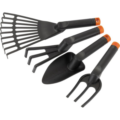 Пластиковый набор садового инструмента КЭС 4 предмета, чёрный 21020031