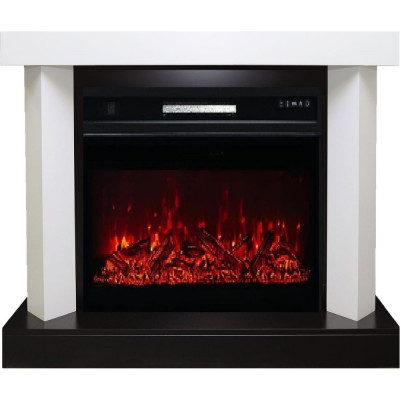 Каминокомплект ELEKAM nelson с очагом pulsar 23 белый с черным 100112