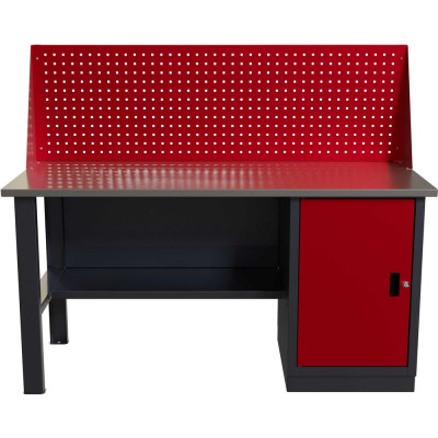 Слесарный однотумбовый верстак IRONMEBEL worky wk-0 1600 с экраном M-IM00140K