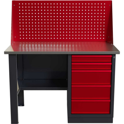 Слесарный однотумбовый верстак IRONMEBEL worky wk-5 1200 с экраном M-IM00116K