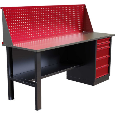 Слесарный однотумбовый верстак IRONMEBEL worky wk-5 1900 с экраном M-IM00164K