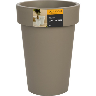 Кашпо Ola Dom  пластик LOFT LONG 50л мокко d415cm d415cm h555мм 071239
