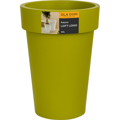 Кашпо Ola Dom  пластик LOFT LONG 50л хаки d415cm d415cm h555мм 071137