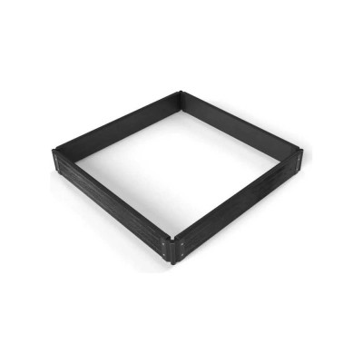 Готовый комплект грядки из дпк Еврогрядка 1000x1000x155, цвет графит GEG4-155-Graphite