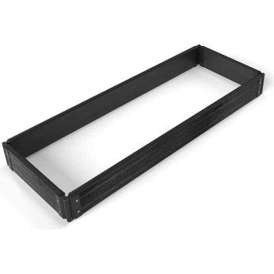 Готовый комплект грядки Еврогрядка из дпк 1500x500x155, цвет графит GEG2-155-Graphite