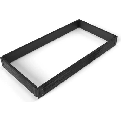 Готовый комплект грядки из дпк Еврогрядка 1500x750x155, цвет графит GEG1-155-Graphite