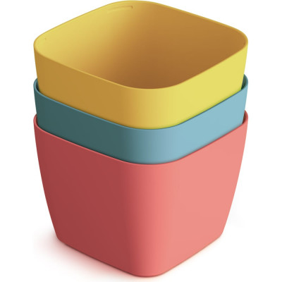 Горшок для суккулентов Martika Фьюжн 0.6 л, набор 3 шт  С378КОЛ