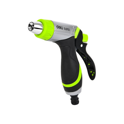 Пистолет-распылитель DELI поливочный (3 режима распыления, корпус из алюминиевого сплава, прорезиненная рукоять, фиксатор курка) DL8763 133713