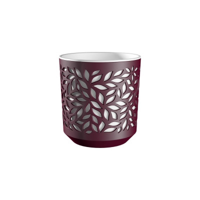 Кашпо bmc КШ 9575 Leaves 2 5 л h16 d 16 см БордоБелый 065932