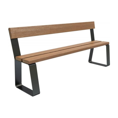 Стальная скамейка Хоббика Колледж со спинкой 9467