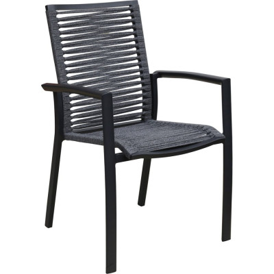 Кресло садовое ДЕНВЕР алюминий + роуп, антрацит, стопируемое ООО "Фотон" Konway MB-4060