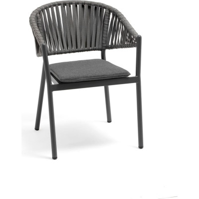 Кресло садовое МАТЕРА с подушкой, алюминий/роуп, антрацит ООО "Фотон" Konway E7063