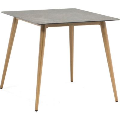 Стол обеденный садовый САМОС 80x80 см, алюминий, имитация дерева, камень ООО "Фотон" Konway E9924stone