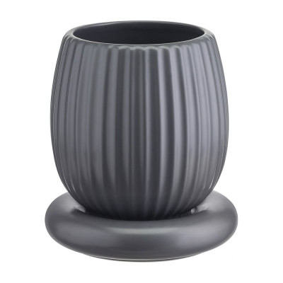Цветочный горшок Tkano Edge серого цвета, 1.2 л TK22-DEC-PT0006