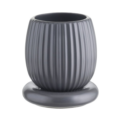 Цветочный горшок Tkano Edge серого цвета, 2.7 л TK22-DEC-PT0005