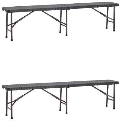 Скамейка складная Стул Груп 182х28х43 см, коричневая, комплект 2 скамейки TZD183 BOX