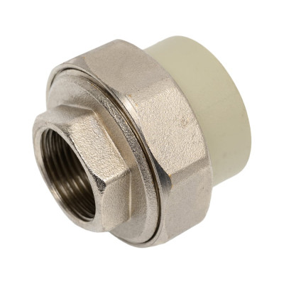 Муфта комбинированная разъемная TEBO PPR, 32x3/4 ВР, серый 016020807