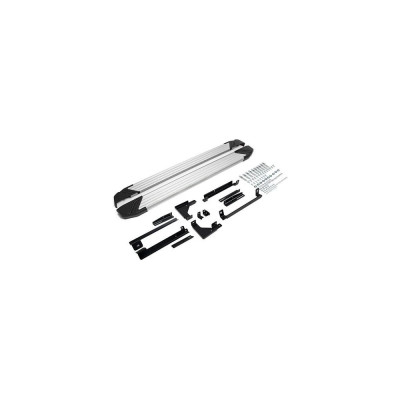 Порог-площадка Rival "Silver" F173AL + комплект крепежа, Hyundai Creta 2021- F173AL.2314.1