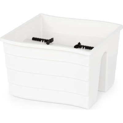 Кашпо на перила ЗПИ "Альтернатива" 294x291x197 малое (белый) М8913