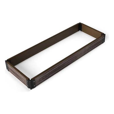 Готовый комплект грядки из ДПК Еврогрядка 1500x500x155-3D, цвет венге GEG2-155-3D