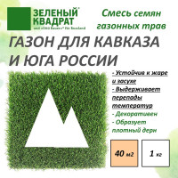 Семена газона для Кавказского региона и юга России Зеленый Квадрат 1 кг газон для предгорных районов 4607160332086