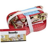 Стяжной ремень с двумя крючками kwb 35мм, 6м 1шт 773296