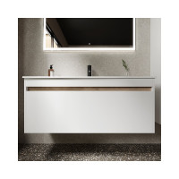 Подвесная тумба Sancos Smart 1190x450x500, c двумя ящиками оснащенными доводчиками, белый глянец, арт. SM120-1W