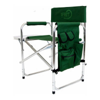 Кресло с органайзером и столом Ifrit Marid алюминий, 600D oxford, зеленый МКТ-991 4630086587582