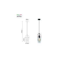 Подвесной потолочный светильник (подвес) Rivoli Christina 4110201 1 Е27 40 Вт дизайн Б0057926