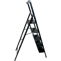Алюминиевая стремянка SevenBerg calipso 5 широких ступеней чёрная Calipso-5 black