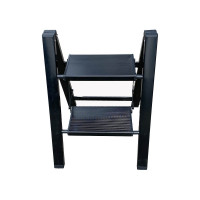 Алюминиевая стремянка SevenBerg milano 2 широкие ступени чёрная Milano-2 black