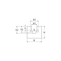 Направляющая для цепи ISKRA 06B-1 тип 1BL H=25, NC06b1BL25-ISKRA