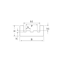 Направляющая для цепи ISKRA 08B-2 тип 2E H=20, NC08b2E20-ISKRA