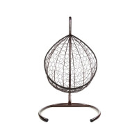 Подвесное кресло M-GROUP КАПЛЯ с ротангом коричневое, розовая подушка 11020208