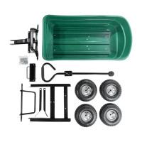 Садовая тележка-самосвал HELEX зеленая G201